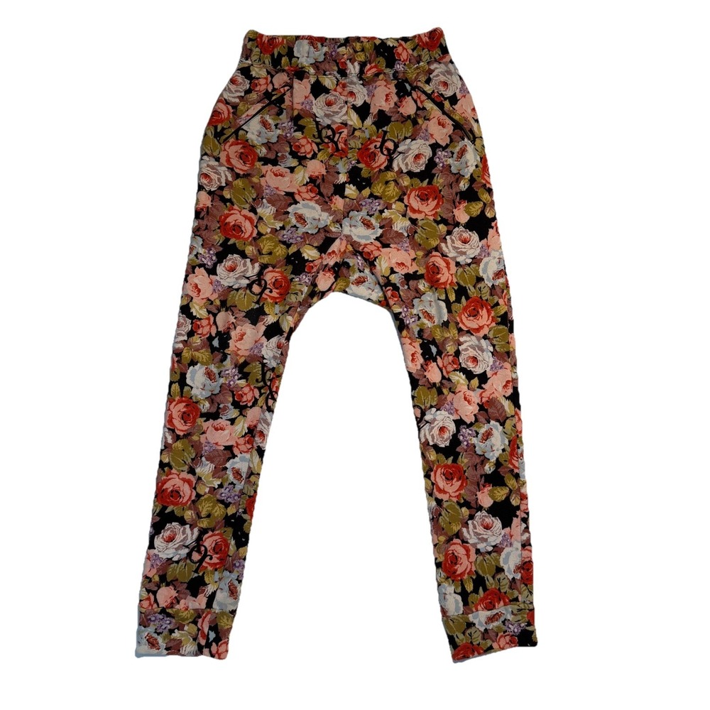 Joyrich Floral print Joggers Semi Drop Crotch Unisex Size Medium Maxamalist